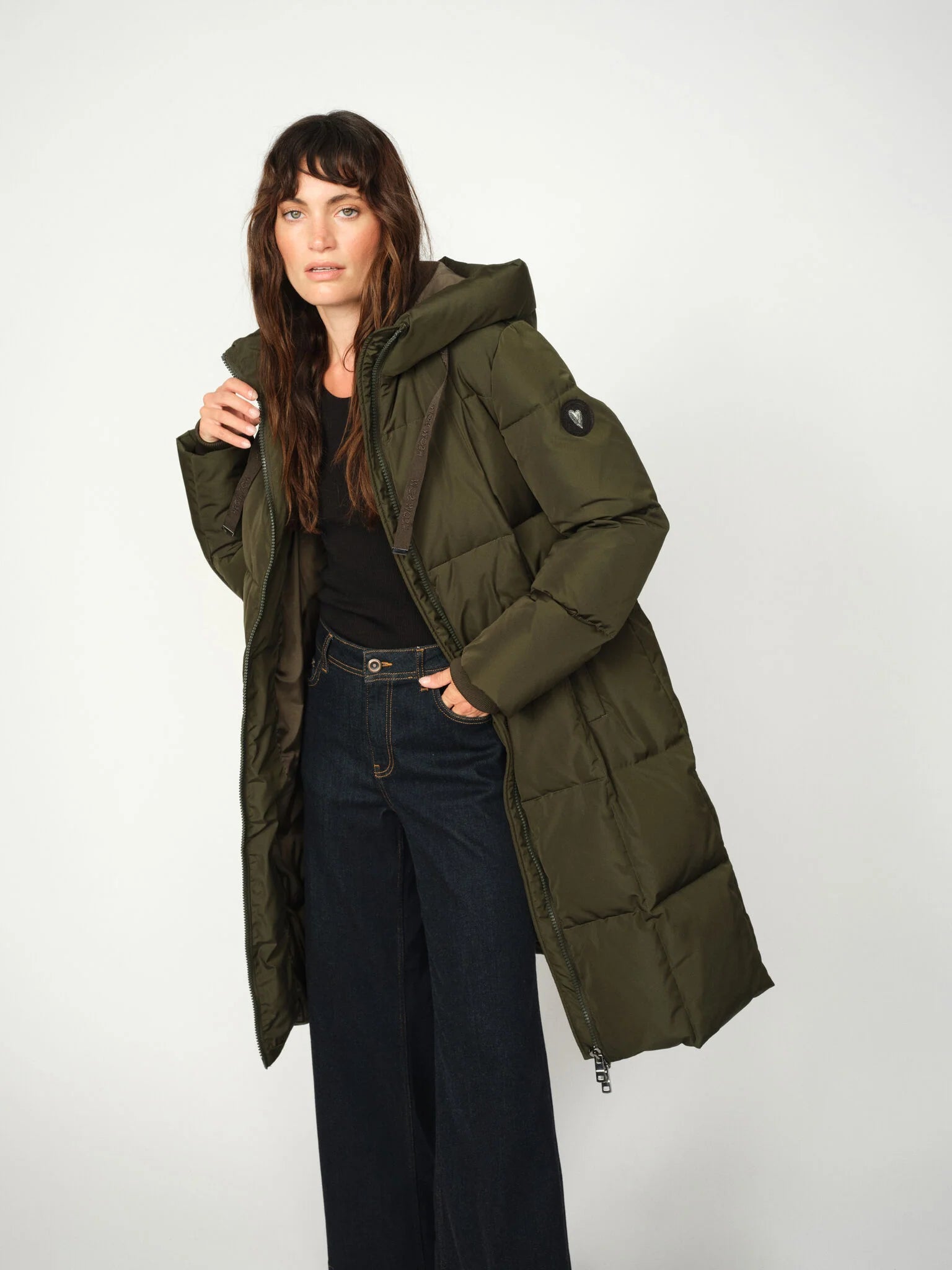 Дълго палто с качулка Mos Mosh