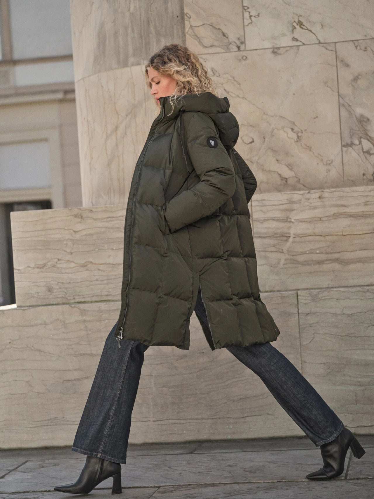 Дълго палто с качулка Mos Mosh