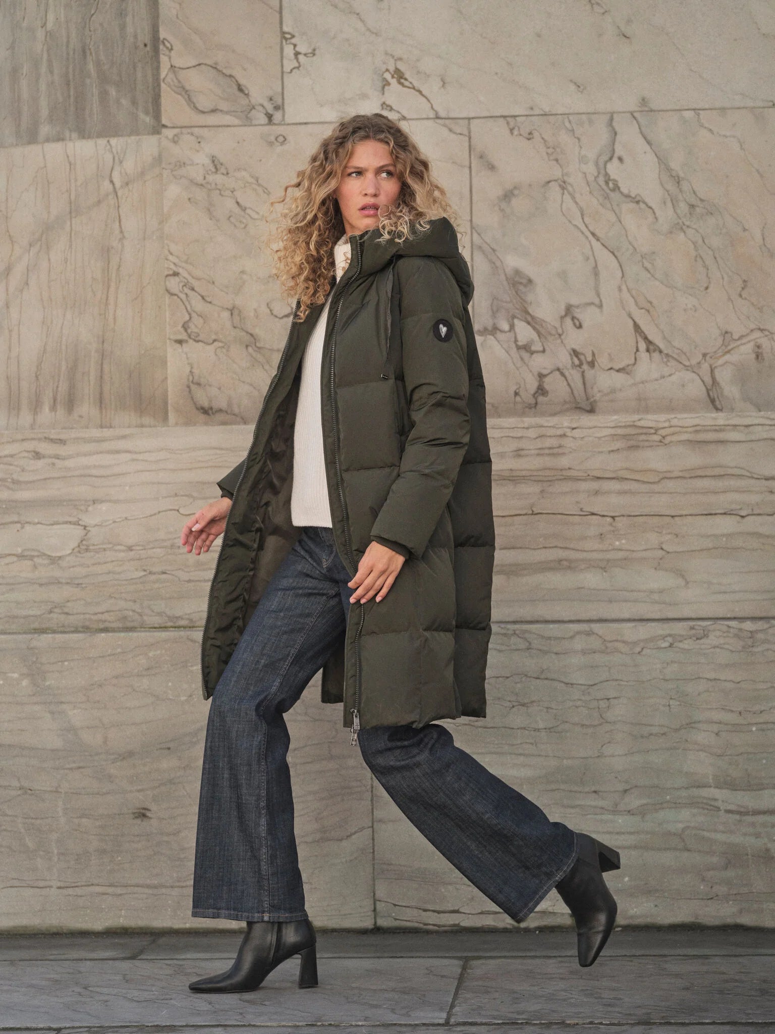 Дълго палто с качулка Mos Mosh