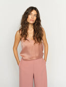 Копринен потник с V-образно деколте Mos Mosh Astrid