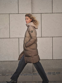 Дълго пухено яке с омбре ефект Mos Mosh