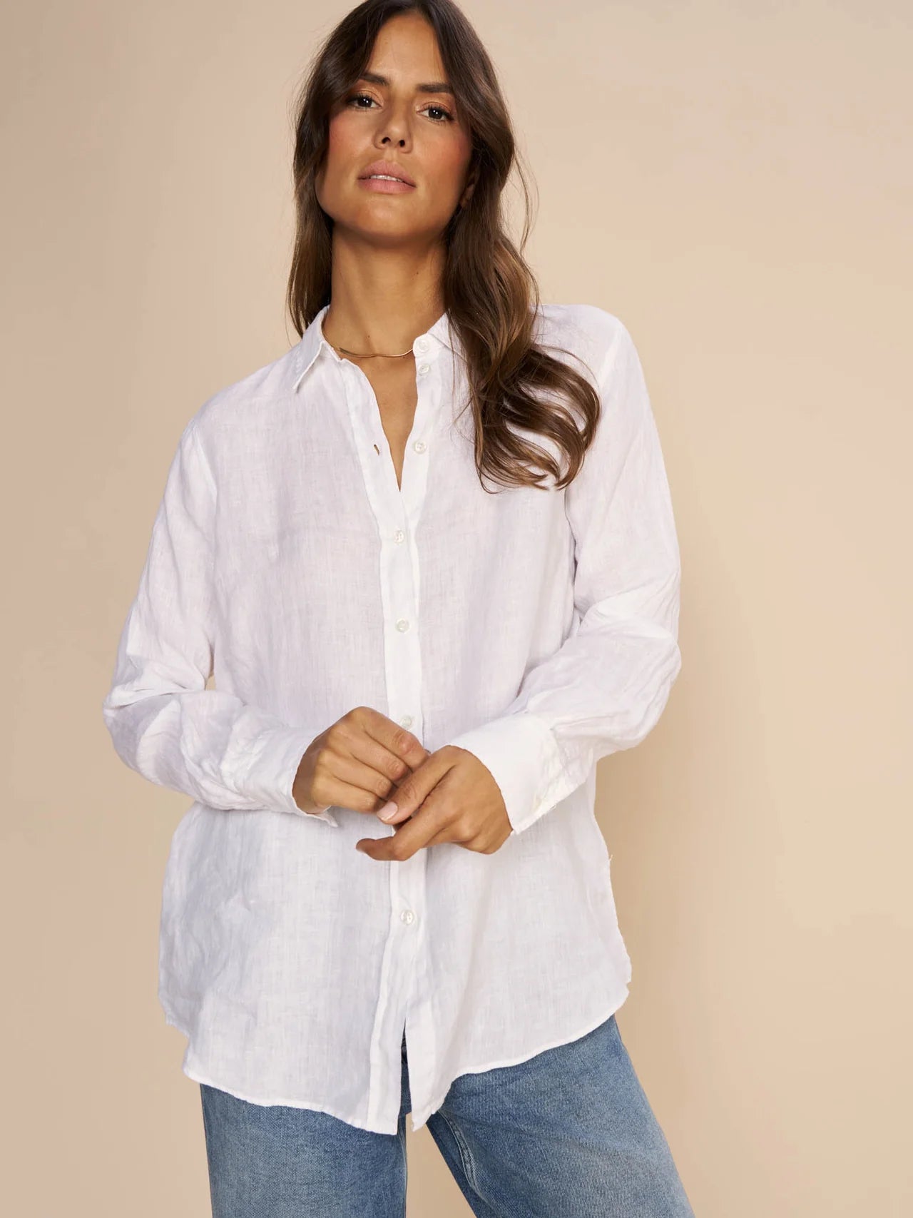 ленена риза Karli Linen Shirt-Mos Mosh