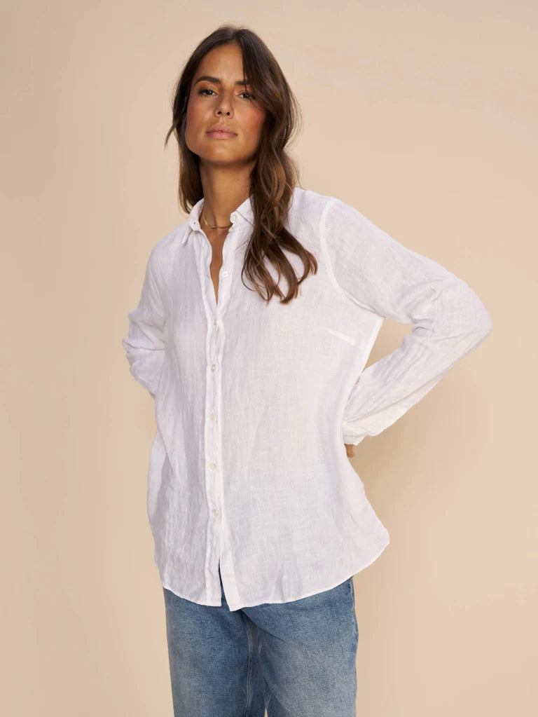 ленена риза Karli Linen Shirt-Mos Mosh