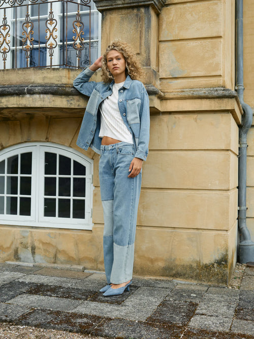 светъл деним Relee Block Jeans-Mos Mosh