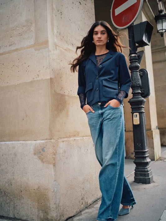 широк модел дънки Dara Vint Jeans-Mos Mosh