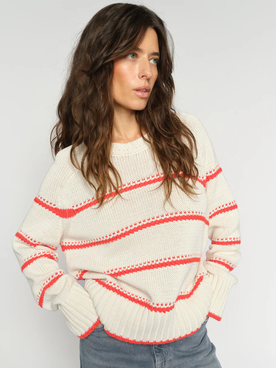 Плетена блуза Rola Bine Stripe Crewneck