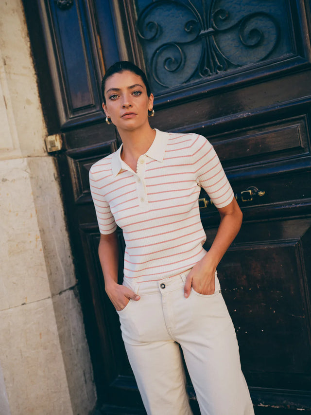 Плетена на райета тениска  Mos Mosh Caliz