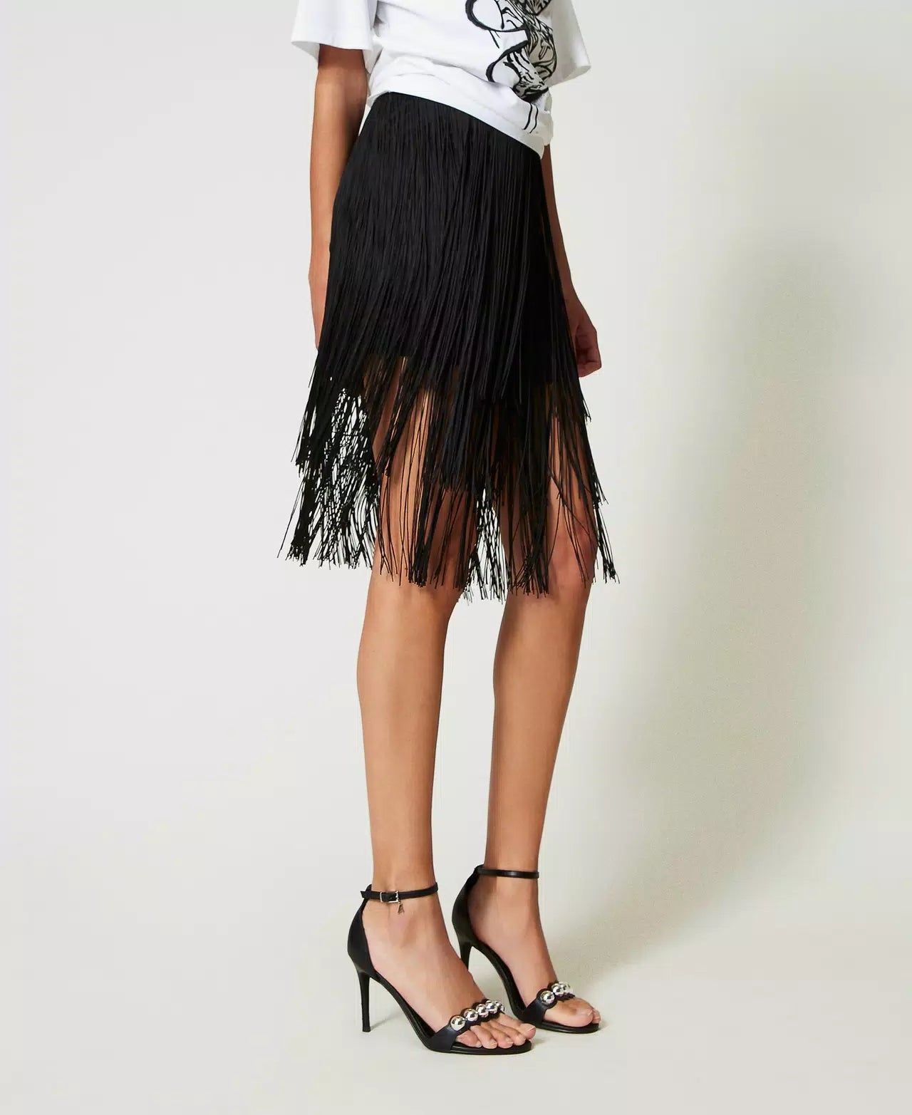 MYFO miniskirt with fringes