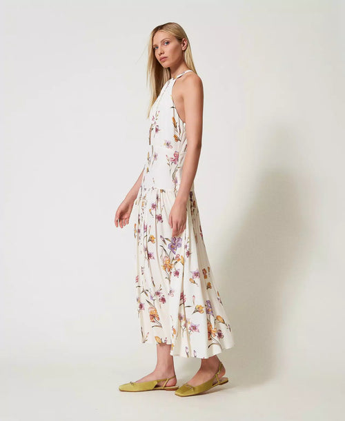 Дълга рокля с флорален принт