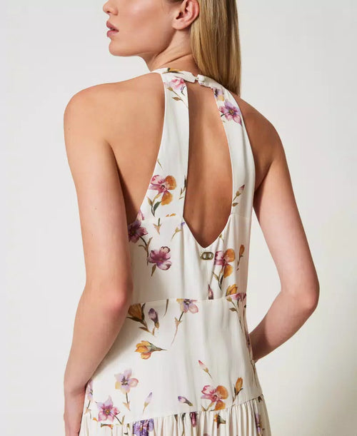 Дълга рокля с флорален принт