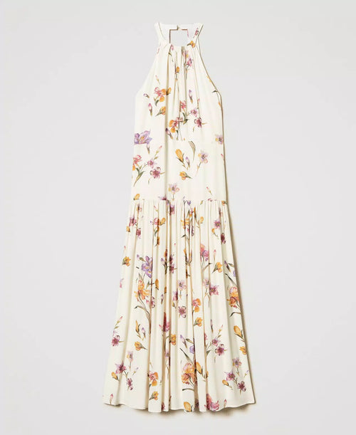 Дълга рокля с флорален принт