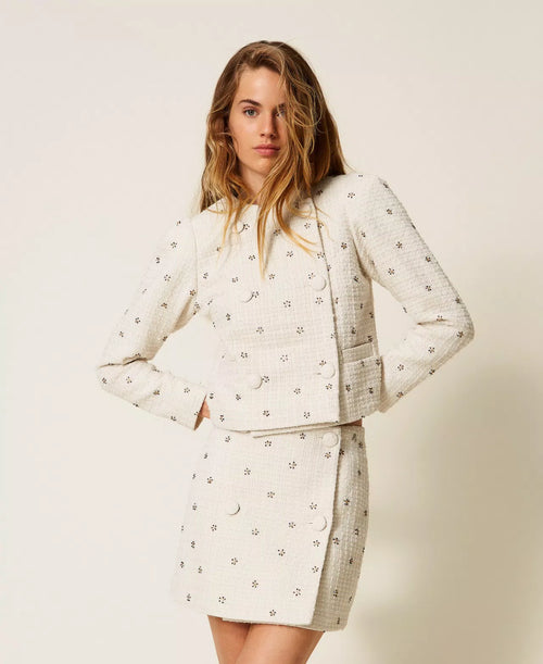 Мини пола Twinset с бродерия и пайети