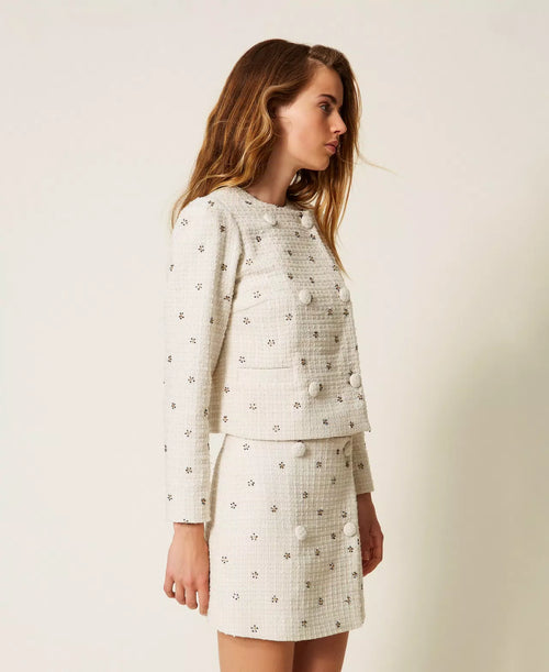 Мини пола Twinset с бродерия и пайети