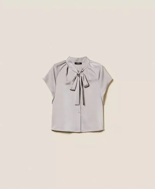 Сатенена риза с панделка Twinset