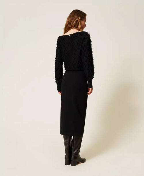 Рокля Actitude Twinset с диамантен десен