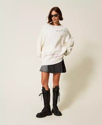 Пуловер от вискозна с бродерия Twinset Actitude