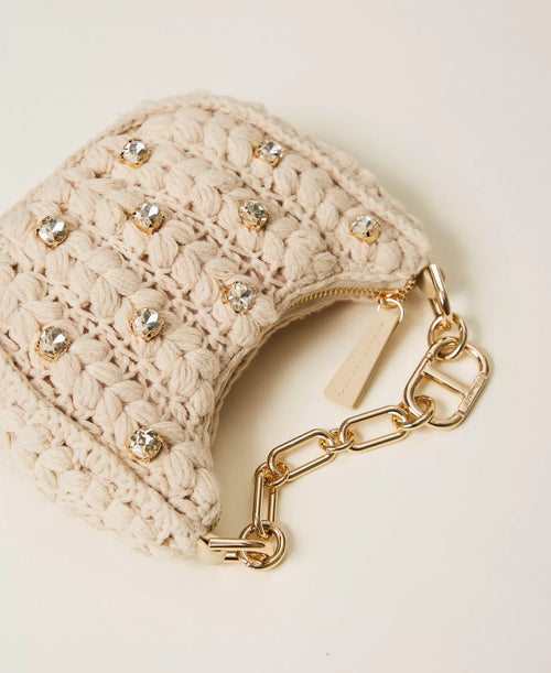 Ръчно плетена чанта „Croissant" Twinset