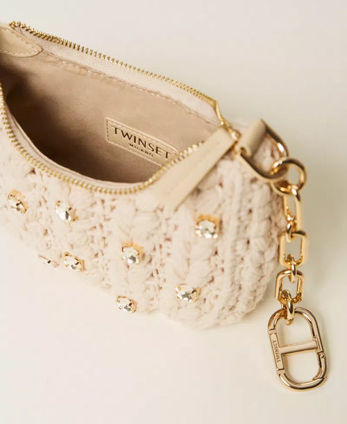 Ръчно плетена чанта „Croissant" Twinset