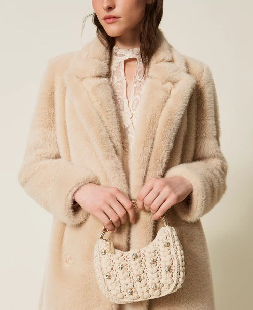 Ръчно плетена чанта „Croissant" Twinset