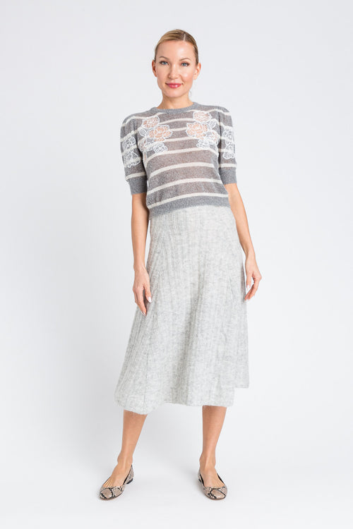 Пуловер с двуцветни райета Twinset