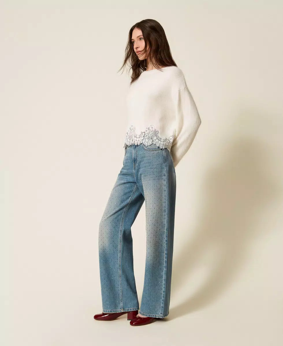 Дънки с кристали Twinset