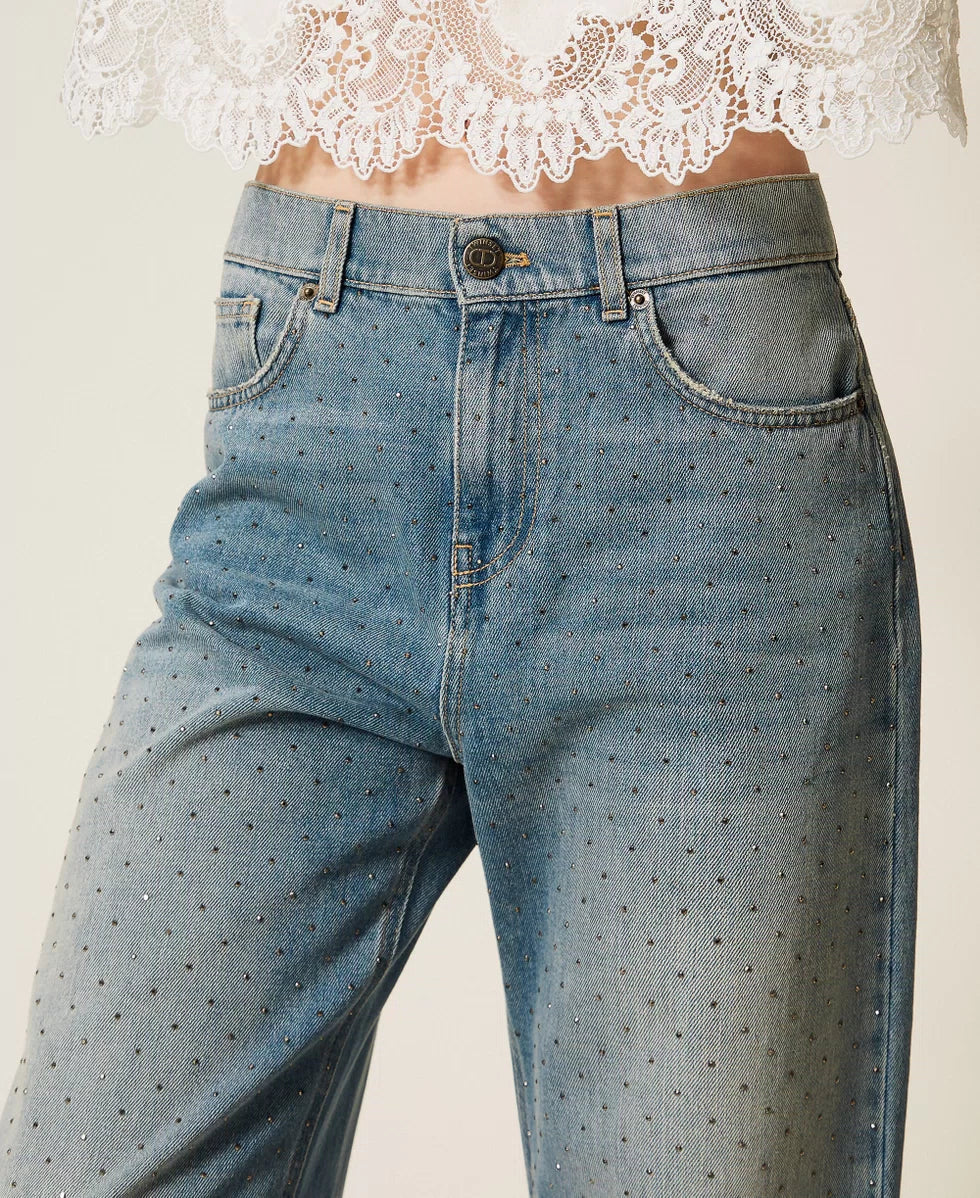 Дънки с кристали Twinset