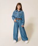 Дънки с широки крачоли Twinset girl