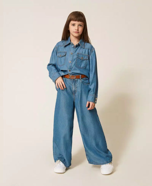 Дънки с широки крачоли Twinset girl
