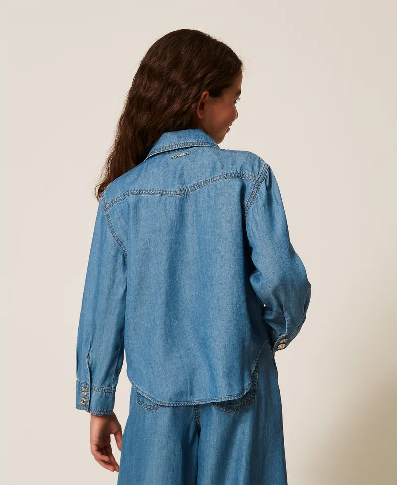 Риза Chambray с джобове Twinset girl