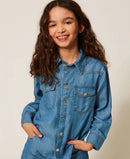 Риза Chambray с джобове Twinset girl