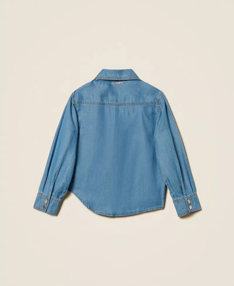 Риза Chambray с джобове Twinset girl