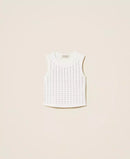 Топ Ribbed top with studs Twinset Girl