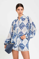 Шорти от рами с флорален принт Twinset