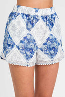 Шорти от рами с флорален принт Twinset