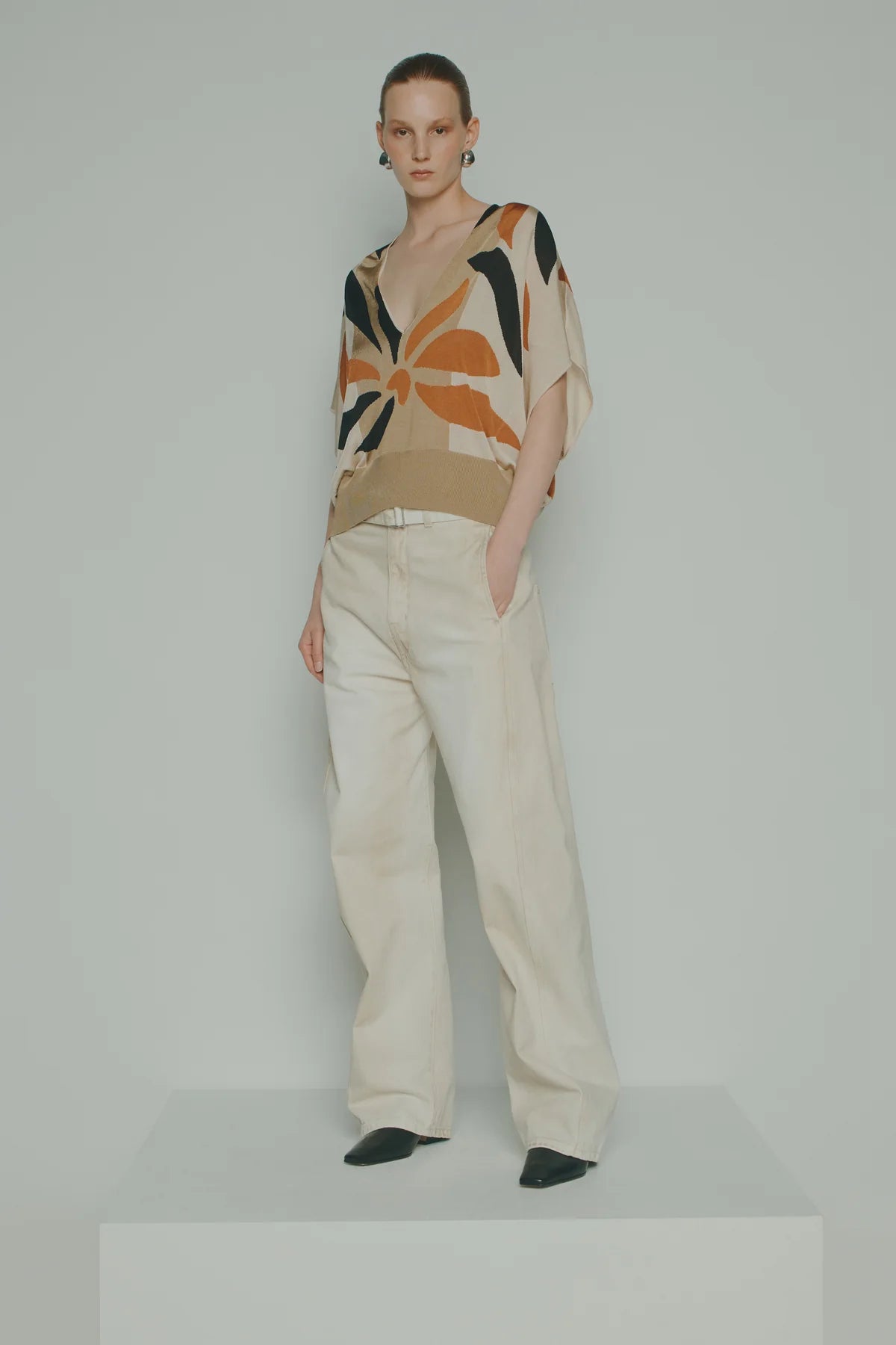 блуза VISCOSE INLAY TOP