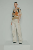 блуза VISCOSE INLAY TOP
