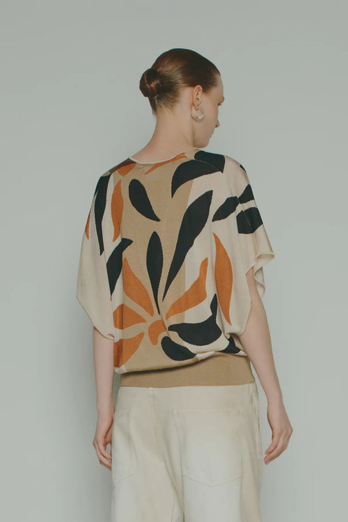 блуза VISCOSE INLAY TOP