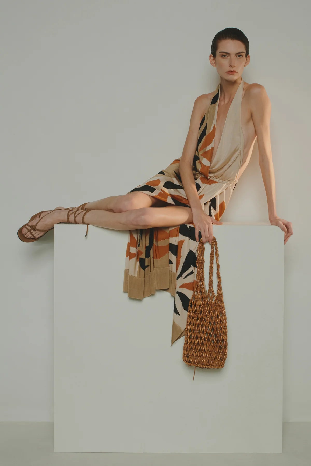 рокля VISCOSE INLAY DRESS