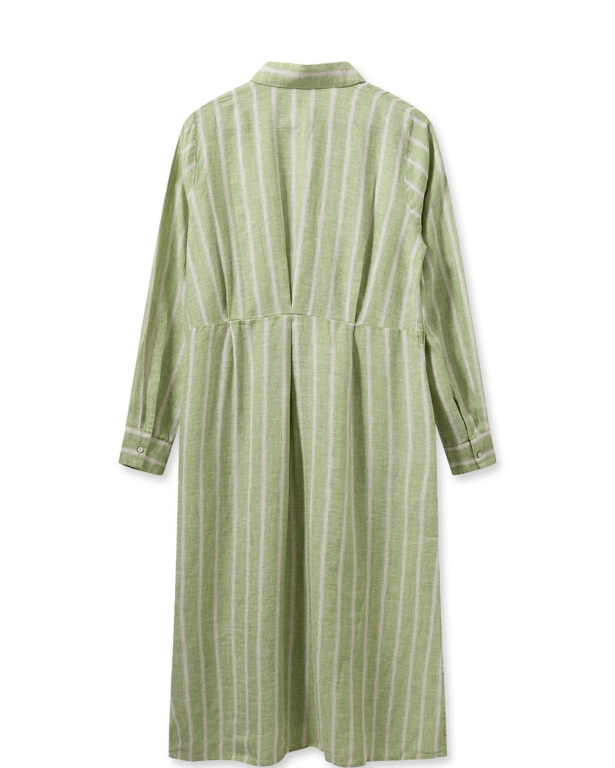 Ленена рокля Korina Striped Linen Dress