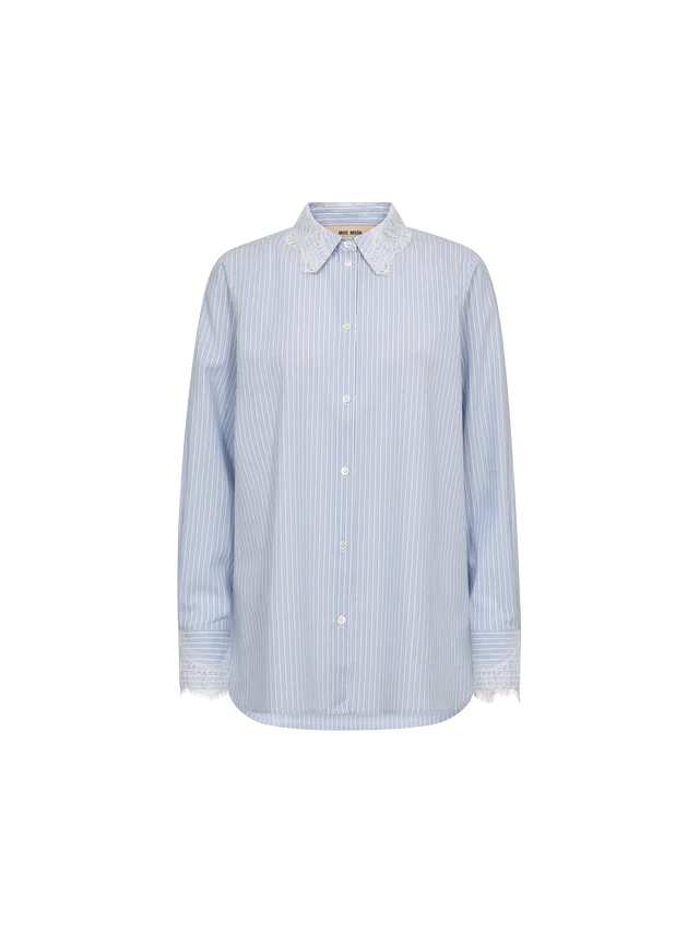 Риза с дантела и райета Mos Mosh Elinda