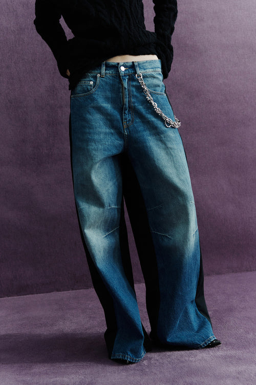 Панталон от микс деним CIRCUS HOTEL