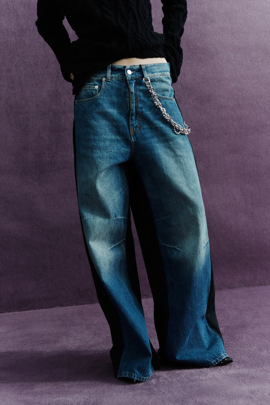 Панталон от микс деним CIRCUS HOTEL