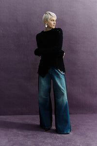 Панталон от микс деним CIRCUS HOTEL