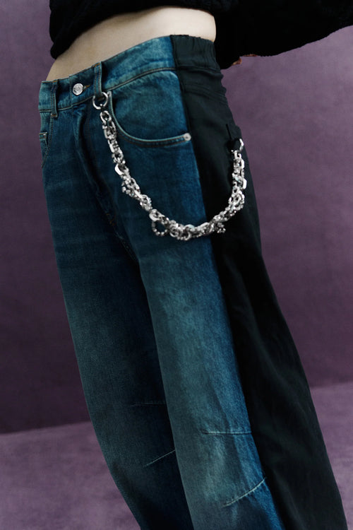 Панталон от микс деним CIRCUS HOTEL