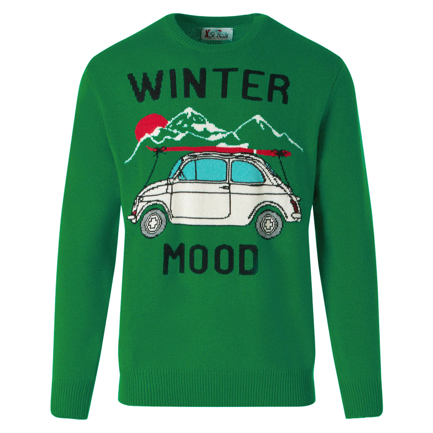Мъжки пуловер car print winter mood