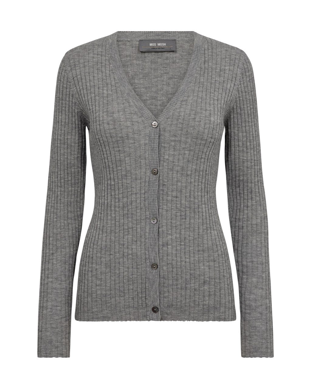 MMRelena Rib V-neck Knit Cardigan